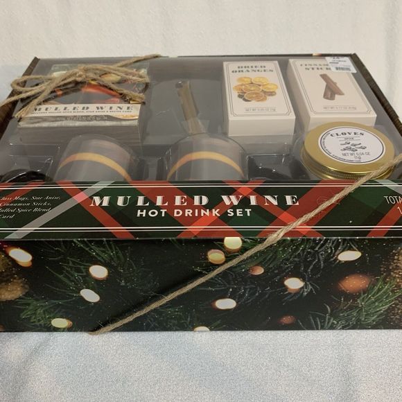 The Mulled Wine Hot Drink Set Cocktail Mug Gift Box Spice Blend Recipe Holiday - Picture 11 of 13